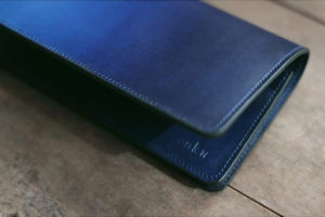 藍染革長財布（天藍）