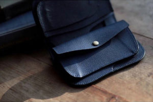 藍染革[shiboai] 二つ折り財布