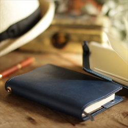 藍染革　A6サイズ　手帳