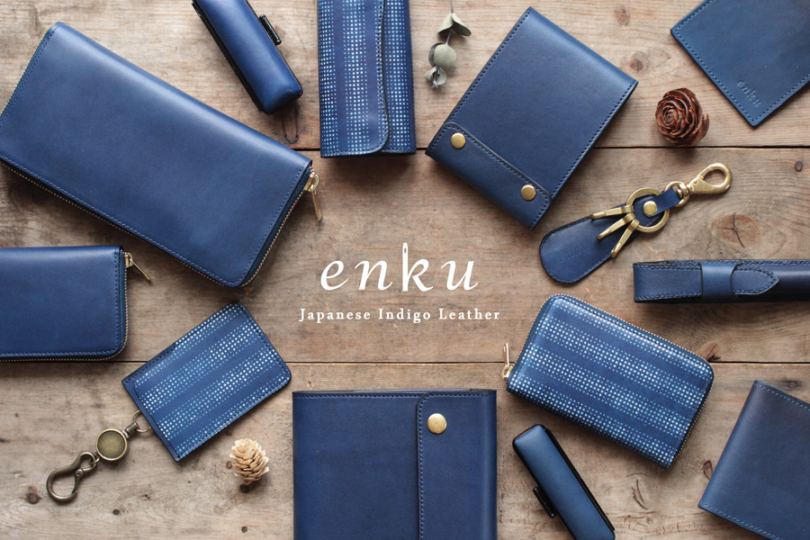 enku》 Japanese Indigo Leather 藍染革 | KENICHI HARADA